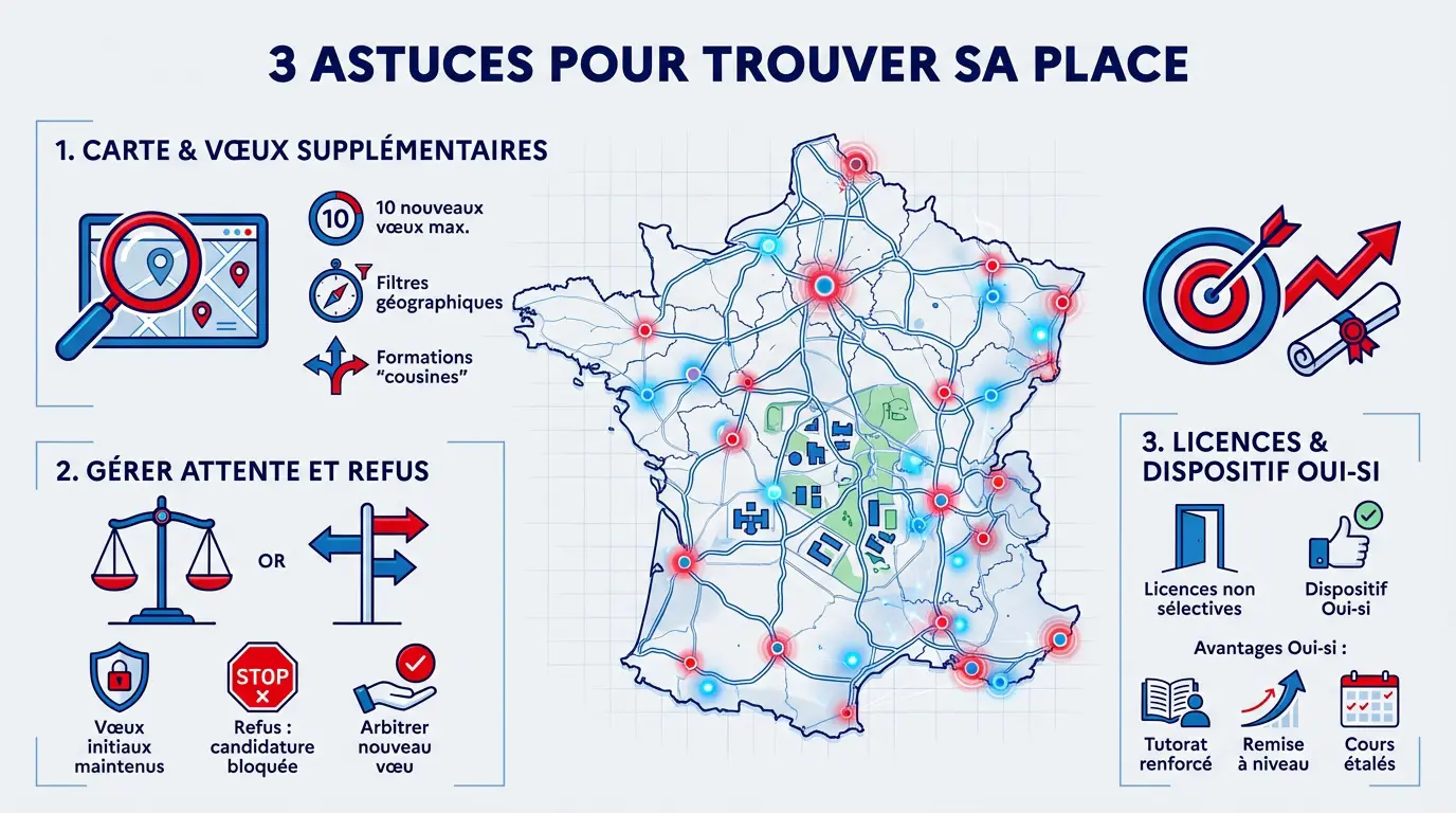 Conseils pour trouver une place vacante sur Parcoursup
