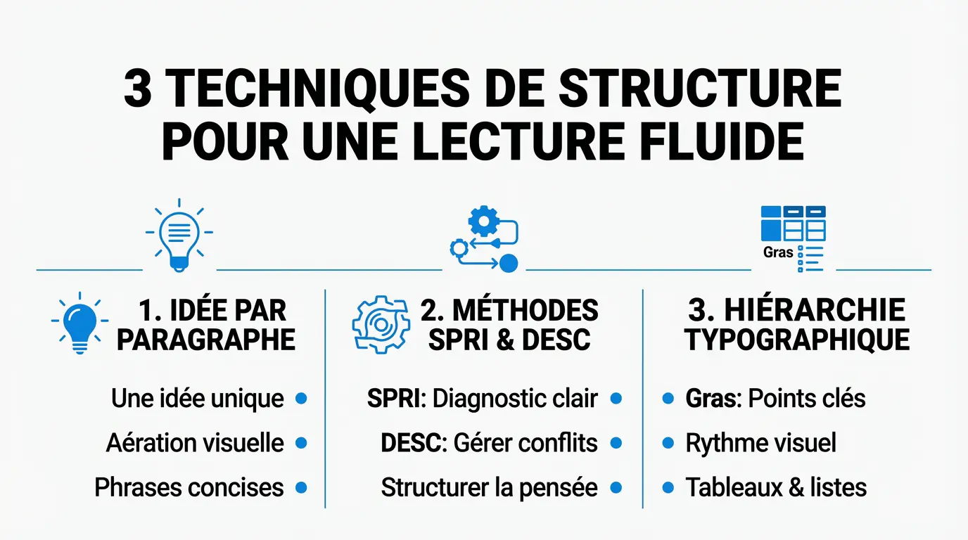 Conseils pour structurer un texte professionnel et améliorer la fluidité de lecture