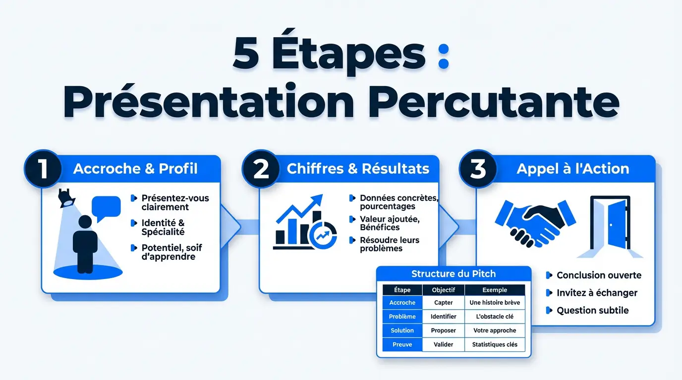Les 5 étapes clés pour réussir son pitch de 30 secondes en entreprise