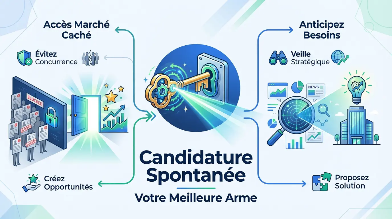 Stratégie de candidature spontanée pour le marché caché