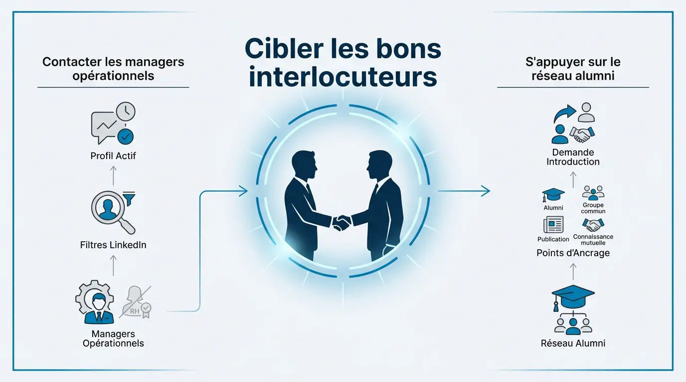 Cibler les bons interlocuteurs sur LinkedIn pour trouver un stage