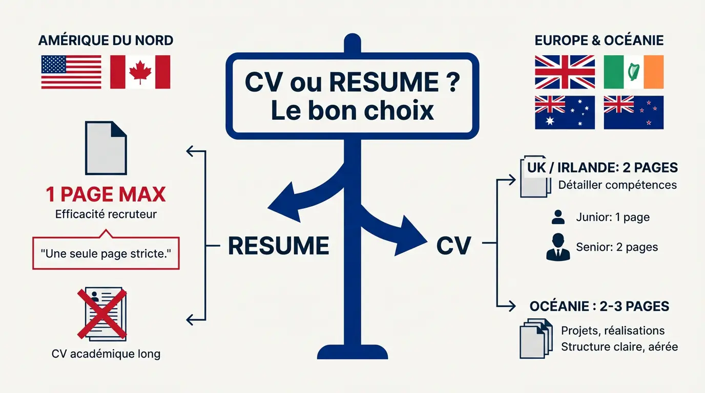 Choisir entre le format CV britannique et le Resume américain