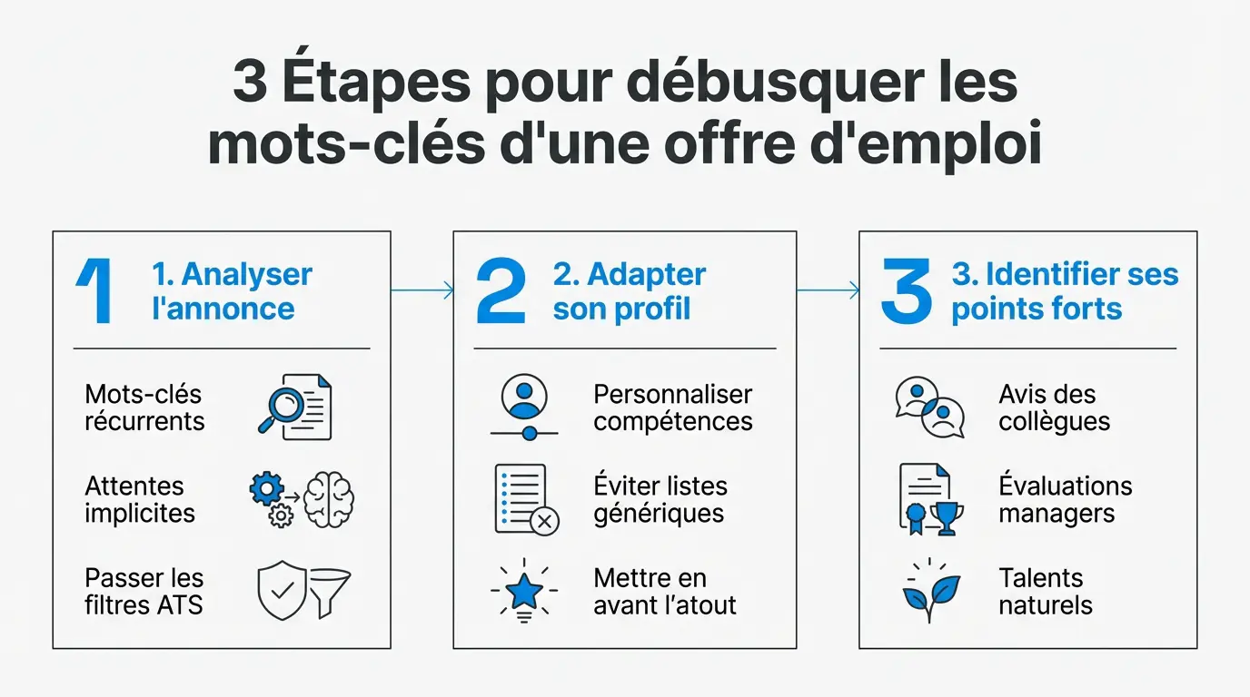 Méthode pour extraire les mots-clés d'une fiche de poste pour son CV