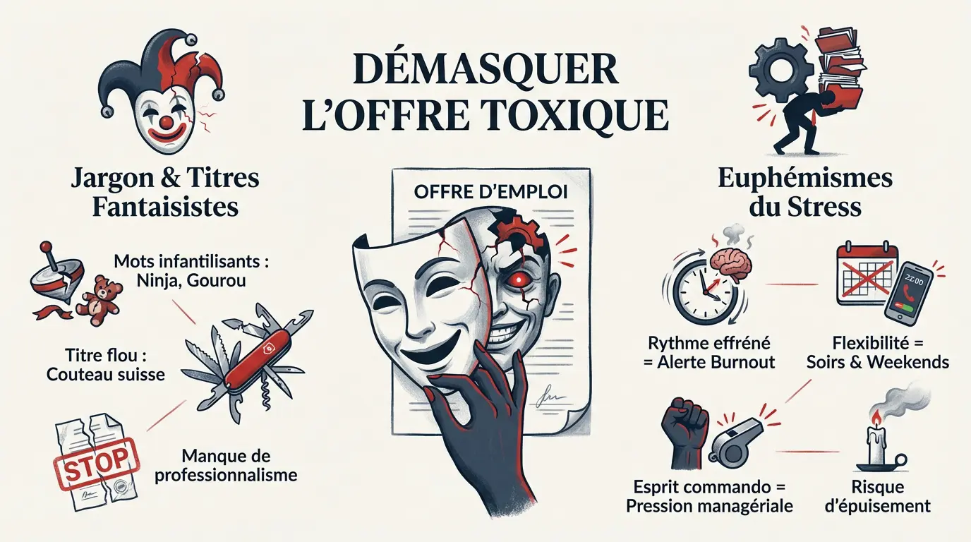 Analyse d'une offre d'emploi suspecte avec des signaux d'alerte