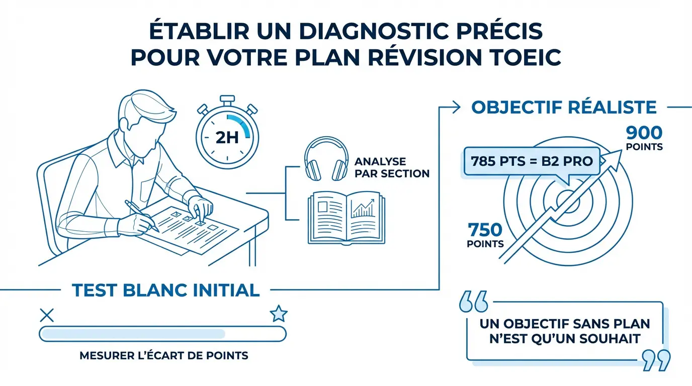 Diagnostic initial et objectifs pour le score TOEIC