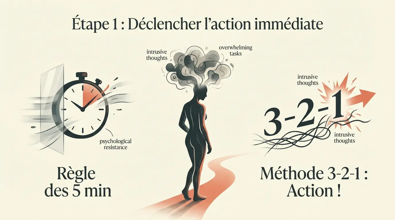 Méthode visuelle pour briser la procrastination et agir immédiatement