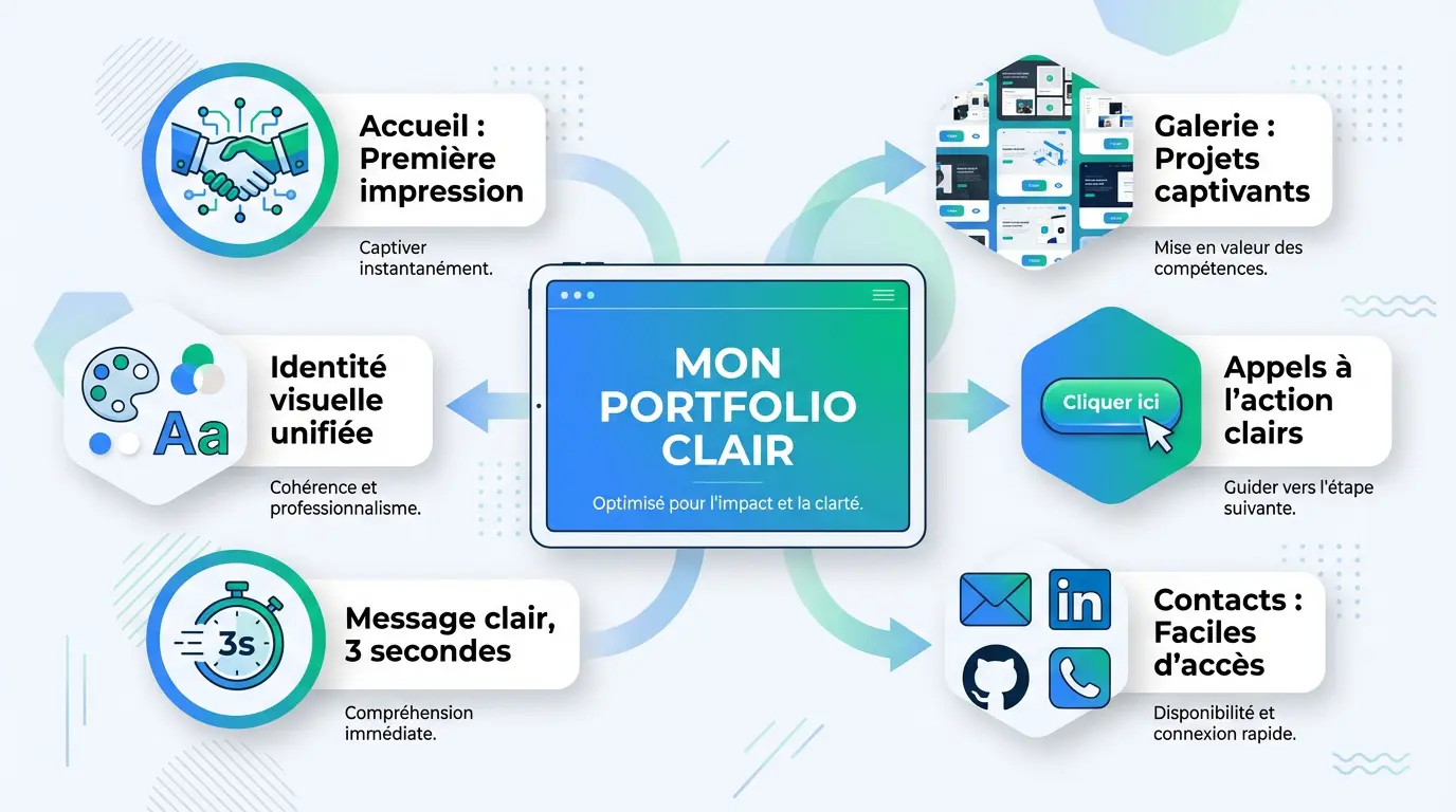 Optimisation de la structure d'un portfolio étudiant pour convaincre un recruteur