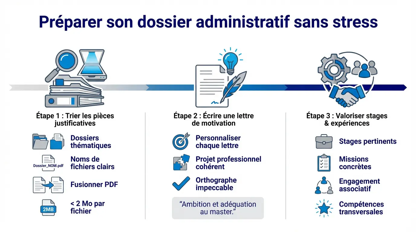 Préparer son dossier administratif Mon Master sans stress