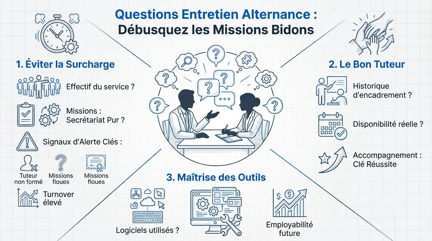 conseils pour poser les bonnes questions en entretien d'alternance et éviter les pièges
