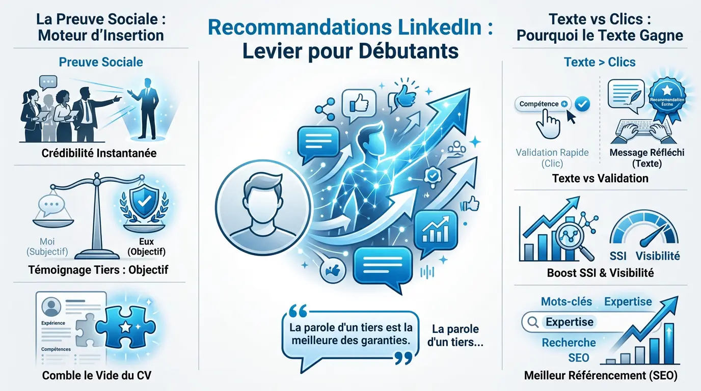 Obtenir une recommandation LinkedIn efficace pour un profil débutant