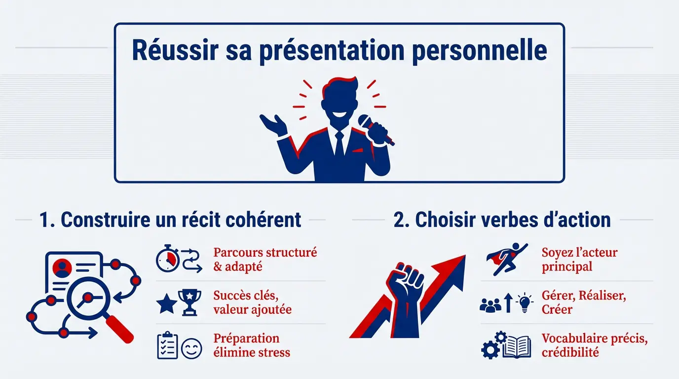 Candidat préparant sa présentation personnelle pour un entretien